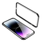 For iPhone 14 Pro Max Four Corners Shockproof Metal Frame Phone Case (Black) - 1