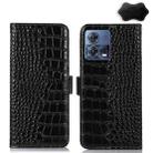 For Motorola Moto S30 Pro Crocodile Top Layer Cowhide Leather Phone Case(Black) - 1