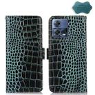 For Motorola Moto S30 Pro Crocodile Top Layer Cowhide Leather Phone Case(Green) - 1