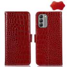 For Nokia G400 Crocodile Top Layer Cowhide Leather Phone Case(Red) - 1