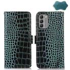 For Nokia G400 Crocodile Top Layer Cowhide Leather Phone Case(Green) - 1