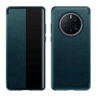 For Huawei Mate 50 Leather + TPU Frame Shockproof Phone Case(Green) - 1