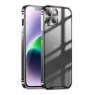 For iPhone 14 Plus Frosted Metal Phone Case (Black) - 1