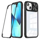 For iPhone 14 360 Full Body Sliding Camshield Phone Case (Black) - 1