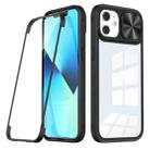 For iPhone 12 / 12 Pro 360 Full Body Sliding Camshield Phone Case(Black) - 1