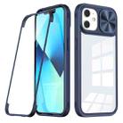 For iPhone 12 / 12 Pro 360 Full Body Sliding Camshield Phone Case(Blue) - 1