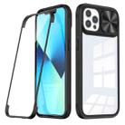For iPhone 12 Pro Max 360 Full Body Sliding Camshield Phone Case(Black) - 1