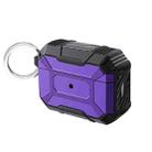 For AirPods Pro 2 Battle Armor Four-corner Shockproof Earphone Protective Cover (Purple) - 1