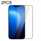 For iPhone 14 / 13 / 13 Pro Baseus 2pcs 0.3mm Full-screen Crystal Tempered Glass Film - 1