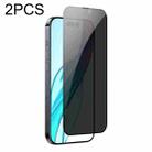 For iPhone 14 Pro Max 2pcs Baseus 0.3mm Full-screen Peep-proof Tempered Glass Film - 1