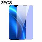 For iPhone 14 / 13 / 13 Pro Baseus 2pcs 0.3mm Nano Crystal Anti Blue-ray Tempered Glass Film - 1