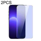 For iPhone 14 Pro 2pcs Baseus 0.3mm Nano Crystal Anti Blue-ray Tempered Glass Film - 1