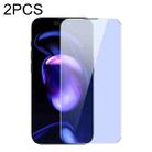 For iPhone 14 Pro Max 2pcs Baseus 0.3mm Nano Crystal Anti Blue-ray Tempered Glass Film - 1