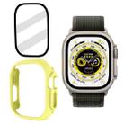 Tempered Glass Film Frosted PC Watch Case For Apple Watch Ultra 49mm / Apple Watch Ultra 2 49mm(Yellow) - 1