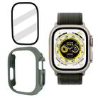 Tempered Glass Film Frosted PC Watch Case For Apple Watch Ultra 49mm / Apple Watch Ultra 2 49mm(Khaki) - 1