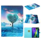 For iPad 11 Pro (2020) Painted Car Line TPU Horizontal Flip Leather Tablet Case with Holder & Card Slot & Sleep / Wake-up Function(Tree) - 1