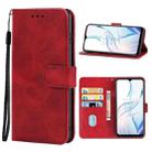 For Realme C30s Leather Phone Case(Red) - 1