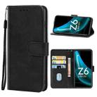 For vivo iQOO Z6 Lite Leather Phone Case(Black) - 1