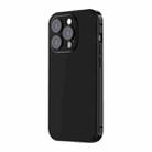 For iPhone 14 Integrated Metal Frosted Phone Case (Black) - 1