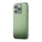 For iPhone 14 Plus Integrated Metal Frosted Phone Case (Green) - 1