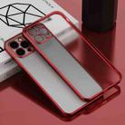 For iPhone 14 Pro Max Electroplated Frosted Phone Case (Red) - 1