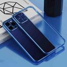 For iPhone 14 Electroplated Frosted Phone Case (Navy Blue) - 1