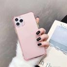 For iPhone 11 Pro Max Shockproof TPU Transparent Protective Case(Pink) - 1