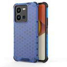 For vivo Y35 4G / Y22S 4G Global Honeycomb Phone Case(Blue) - 1