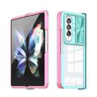 For Samsung Galaxy Z Fold4 360 Full Body Sliding Camshield Phone Case(Baby Blue Pink) - 1