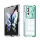 For Samsung Galaxy Z Fold4 360 Full Body Sliding Camshield Phone Case(Green Grey) - 1