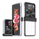 For Samsung Galaxy Z Flip4 360 Full Body Sliding Camshield Phone Case(Black Grey) - 1