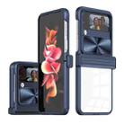 For Samsung Galaxy Z Flip4 360 Full Body Sliding Camshield Phone Case(Blue) - 1