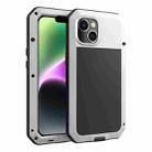 For iPhone 14 Plus Shockproof Waterproof Silicone + Zinc Alloy Case (Silver) - 1