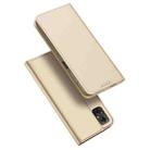 For Xiaomi Poco M4 5G DUX DUCIS Skin Pro Series Flip Leather Phone Case(Gold) - 1