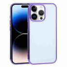 For iPhone 14 Pro Max Ultra-thin Electroplating TPU Phone Case (Purple) - 1