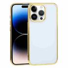 For iPhone 14 Pro Max Ultra-thin Electroplating TPU Phone Case (Gold) - 1