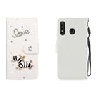 For Galaxy A20 / A30 Horizontal Flip Solid Color Rhinestones Leather Case with Card Slot & Wallet & Holder(Trojan) - 1