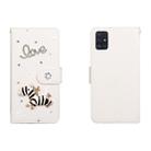 For Galaxy A51 Horizontal Flip Solid Color Rhinestones Leather Case with Card Slot & Wallet & Holder(Trojan) - 1