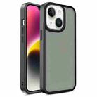 For iPhone 14 Plus Shield Skin Feel PC + TPU Phone Case (Black) - 1