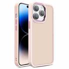 For iPhone 14 Pro Shield Skin Feel PC + TPU Phone Case(Pink) - 1