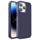 For iPhone 14 Pro Shield Skin Feel PC + TPU Phone Case(Navy Blue) - 1