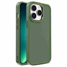 For iPhone 13 Pro Shield Skin Feel PC + TPU Phone Case (Dark Green) - 1