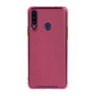 For Galaxy A20s Shockproof TPU Transparent Protective Case(Rose Red) - 1