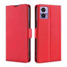 For Motorola Edge 30 Neo Ultra-thin Voltage Side Buckle Horizontal Flip Leather Phone Case(Red) - 1