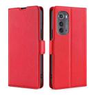 For Motorola Edge 2022 Ultra-thin Voltage Side Buckle Horizontal Flip Leather Phone Case(Red) - 1