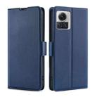 For Motorola Edge X30 Pro 5G/Edge 30 Ultra Ultra-thin Voltage Side Buckle Horizontal Flip Leather Phone Case(Blue) - 1