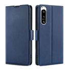 For Sony Xperia 5 IV Ultra-thin Voltage Side Buckle Horizontal Flip Leather Phone Case(Blue) - 1