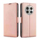 For Huawei Mate 50 Pro Ultra-thin Voltage Side Buckle Horizontal Flip Leather Phone Case(Rose Gold) - 1