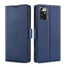 For ZTE Blade A72 5G Ultra-thin Voltage Side Buckle Horizontal Flip Leather Phone Case(Blue) - 1