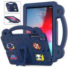 Handle Kickstand Children EVA Shockproof Tablet Case For iPad mini 1 / 2 / 3 / 4 / 5(Navy Blue) - 1
